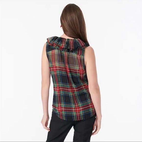 JCrew Sleeveless ruffle-collar top AU262 - Picture 3 of 6